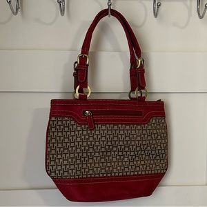 Red and Brown Tommy Hilfiger Purse